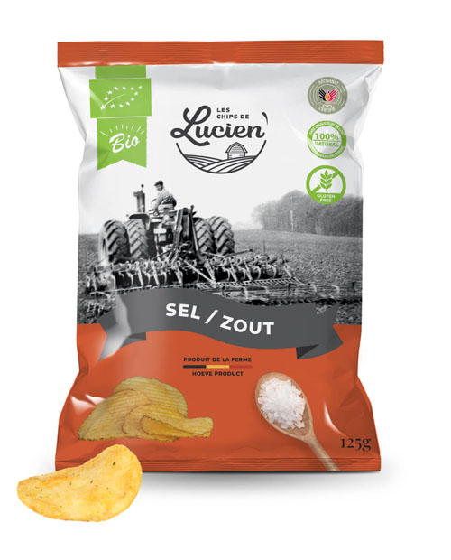 Lucien Chips Zout bio 125g